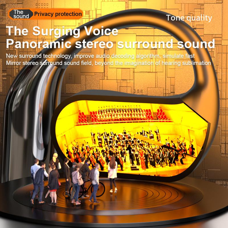 Open Ear Headphones Bluetooth, Wireless Earbuds Sport over Earphones with LED Display Charging Case - 50H Playtime