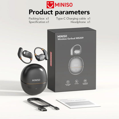 MINISO MS209 Wireless Bluetooth Headset, Bluetooth 6.0, OWS Earphones , Sports Headphones, Built-In Microphone, Compatible with Android/Ios