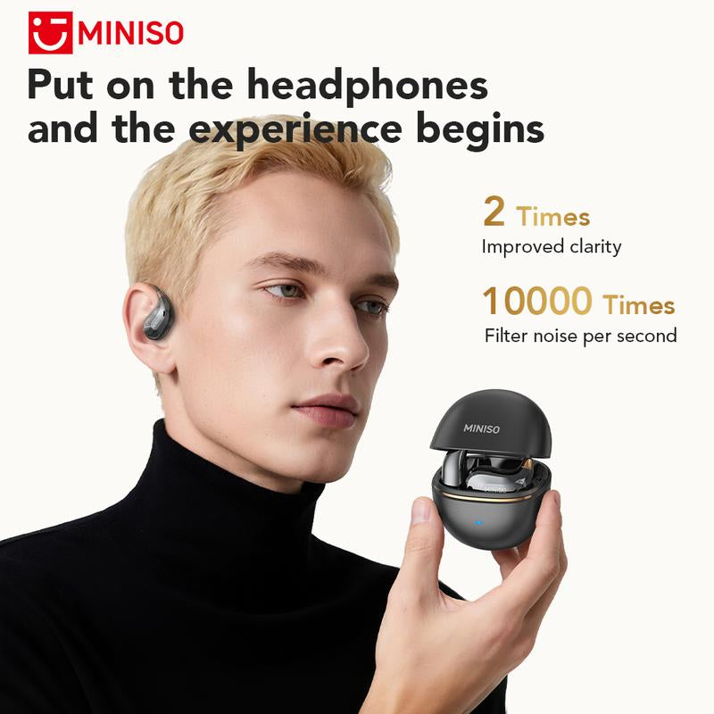 MINISO MS209 Wireless Bluetooth Headset, Bluetooth 6.0, OWS Earphones , Sports Headphones, Built-In Microphone, Compatible with Android/Ios