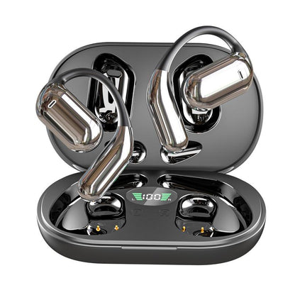 Open Ear Headphones Bluetooth, Wireless Earbuds Sport over Earphones with LED Display Charging Case - 50H Playtime