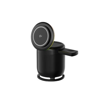 ELFEYE 5-In-1 Wireless Charging Station with Bluetooth Speaker & Magnetic Charger for Iphone 16/15/14/13/12 Pro Max, Apple Watch, & Airpods - 30W Adapter, 360° Sound, Night Light, Stable Connection, Boys Christmas Gifts