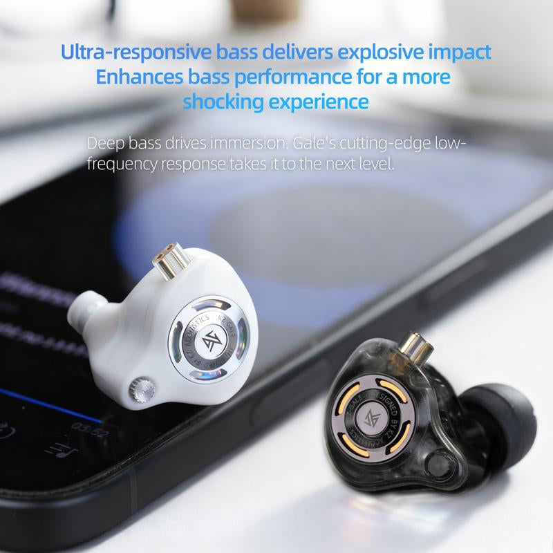 KZ Gale Wired Earbuds with Microphone Hifi Deep Bass Comfort-Fit Ear Buds for Gaming Super-Linear Driver IEM for Gaming Compatible for PC PS5 PS4 Nintendo Switch Steam Deck 3.5Mm Mic Audio Cable